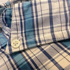 Brooks Brothers Men’s Supima Button-Down Sport Shirt - Blue & White Medium Slim